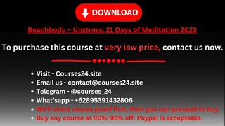 Beachbody – Unstress 21 Days of Meditation 2023