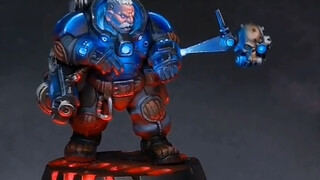 [elminiaturista] Kurcaci Aliansi Wotan yang dicat Warhammer 40k sedang memecahkan tengkorak servo