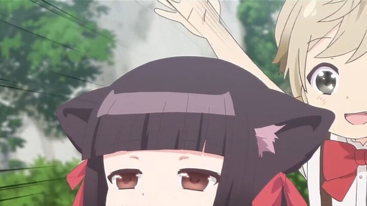 "When the animal-eared girl's tail is touched......"