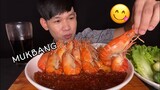 MUKBANG ASMR  Eating SHRIMP BOILED WITH HOT CHILI SAUCE | MukBang Eating Show