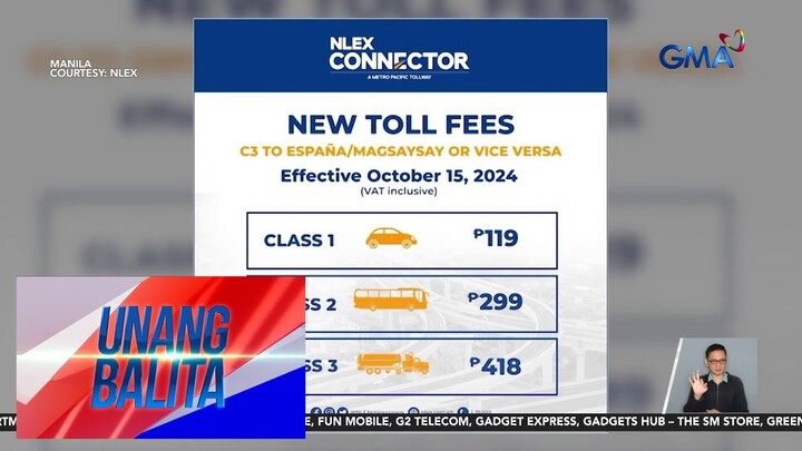 Bagong toll rates sa NLEX connector, epektibo na simula ngayong araw | Unang Hirit