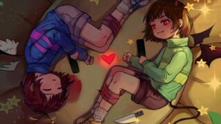 Foto lucu kedua Frisk dan Chara