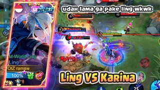 LING FASTHAND VS KARINA, UDAH LAMA GAK MAIN LING DI RANK GUYS KWKWKW - LING GAMEPLAY #50