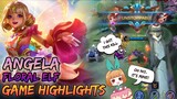 SHE'S ENJOYING ANGELA FLORAL ELF COLLECTOR SKIN AND KILL STEALING | GAME HIGHLIGHTS | MOBILE LEGENDS