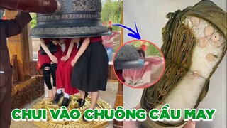 3 cô gáu chui vào chuông để cầu may - Top comment hài Face Book.