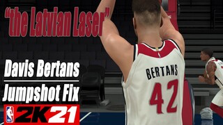 Davis Bertans Jumpshot Fix NBA2K21 with Side-by-Side Comparison