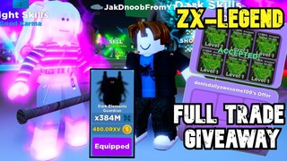 UNLOCKED DARK ELEMENTS GUARDIAN RANK and Giving ZX-LEGEND to random people NINJA LEGENDS Roblox