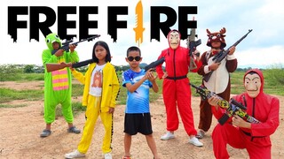 FREE FIRE เอาชีวิตรอดในชีวิตจริง เจอสาวสวยในเกม l NERF WAR FREE FIRE