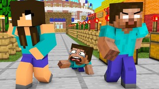 Monster School : POOR BABY HEROBRINE LIFE STORY - Minecraft Animation