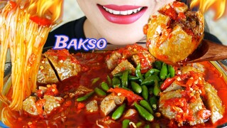 ASMR BAKSO SOUN PAKE KIKIL DAN TETELAN PEDAS CABE RAWIT  | EATING SOUNDS