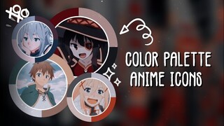 ✧ ೃ༄*ੈ✩ // color palette anime icons | xoxoxantzu