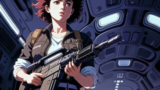 [AI Generated] จะเกิดอะไรขึ้นถ้า "Alien" ปี 1979 ถูกสร้างเป็นแอนิเมชั่นญี่ปุ่นยุค 1980?