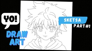 Yo ! Draw Art Killua | Hunter x Hunter (Sketsa)