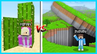 MIPAN & ZUZUZU PUNYA RUMAH RAHASIA MISKIN VS KAYA DI MINECRAFT SURVIVAL!