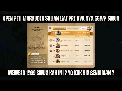 OPEN 700 PETI MARAUDER DAN CEK PRE KVK DI 1960 GANAS GANAS SEMUA EMNG INI LK