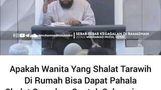 apakah wanita solat terawih di rumah bisa dpt pahala semalam suntuk