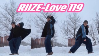 在雪地里跳Love 119的冬日青春感！