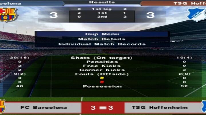 KONAMI CUP™ 2013/2014 |FC BARCELONA vs TSG HOFFENHEIM| (ROUND-3 MATCH 1-2) SEMIFINAL~LEG1