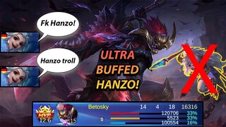 How To Carry Clueless Teammates With Super Buffed Hanzo | MLBB