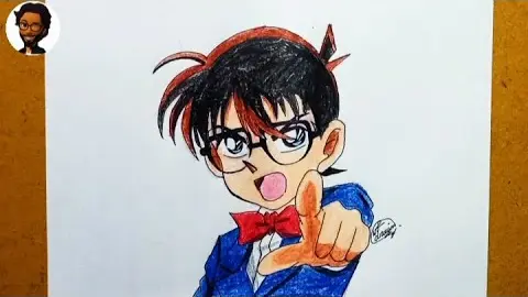 Detective Conan Drawing Anime Drawings Easy Simple Step By Step Anime Youtube Cartoon Bilibili