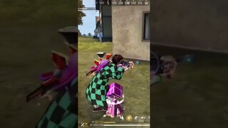 Aichan solo vs squad bantai" musuh pake set tanjiro 😎 gg gaming ygy #freefire