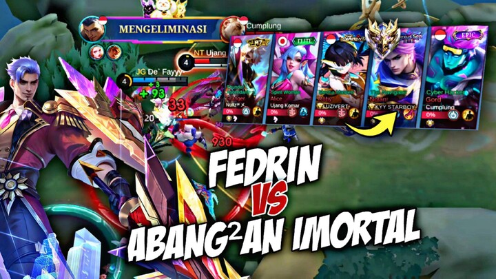 LAGI TRIO PAKE FEDRIN MALAH NABRAK ABANG²AN IMO!! AUTO MODE SERIUS!! - Mobile Legends