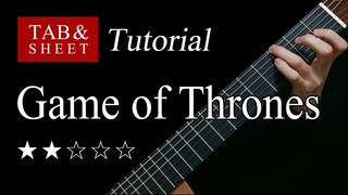 Game of Thrones - Fingerstyle Lesson + TAB