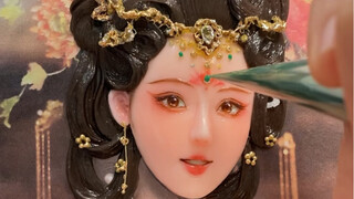 # Hand-painted cake # Cream frosting relief hand-painted cake # Tang suit beauty # Ancient style