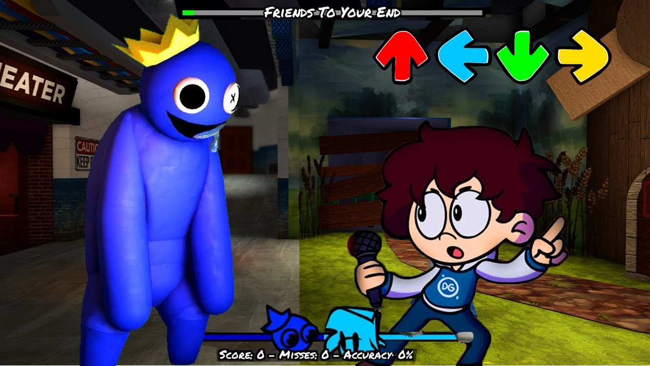 FNF VS. BLUE (RAINBOW FRIENDS) jogo online gratuito em Minijogos