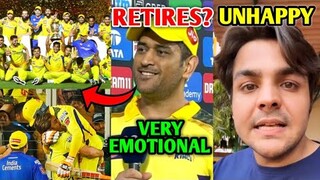 MS Dhoni EMOTIONAL Reaction on RETIREMENT after CSK Win IPL 2023! | Ashish Chanchlani, CarryMinati |