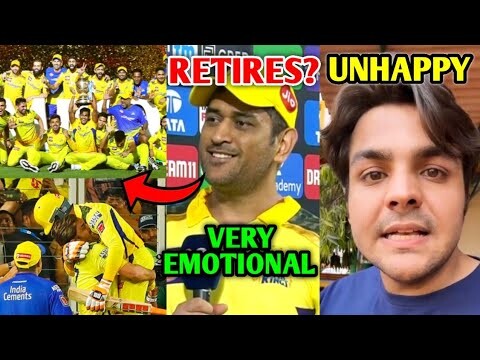 MS Dhoni EMOTIONAL Reaction on RETIREMENT after CSK Win IPL 2023! | Ashish Chanchlani, CarryMinati |