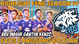 EVOS ABU MASUK GANTIIN KENZOO LANGSUNG BOOYAH❗HIGHLIGHT FFML SEASON 4 #2