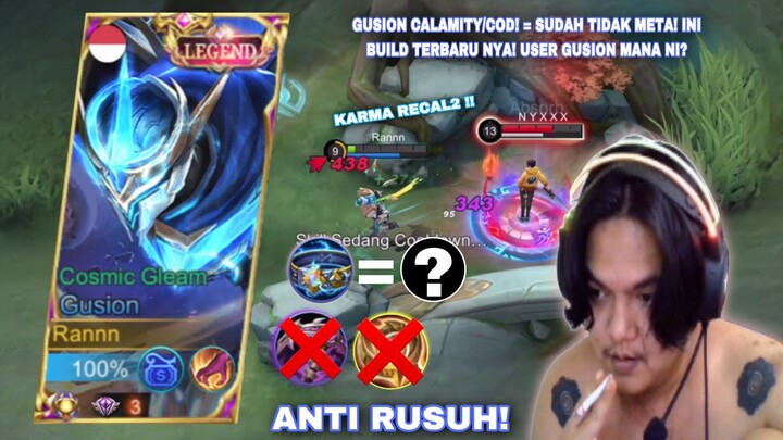 GUSION KALIAN MASIH PAKAI CALAMITY/COD! UDAH GK META LAGI! INI BUILD TERBARU NYA! WAJIB PAKAI! MLBB