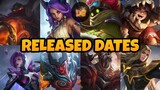UPCOMING 12 SKINS RELEASED DATES in Mobile Legends
