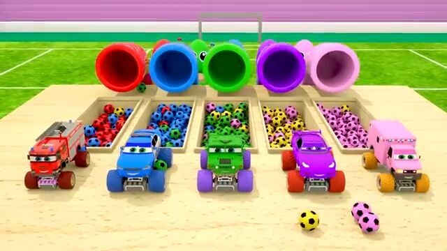 Sing Humpty Dumpty song - Learn color with ice Easter egg _ Fire Truck- Baby Nur