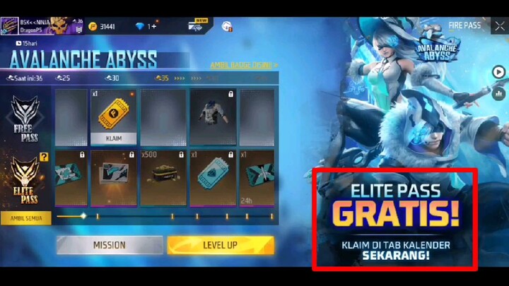 ELITE PASS GRATIS & TERAKHIR 😭