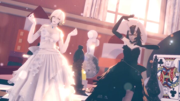 [ Onmyoji MMD ] Ashura Trap VS Kidomaru Trap, sweet black and white queen summertime