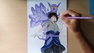 COLORING SASUKE AND SUSANOO!! - Mizuart