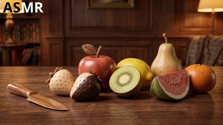 ASMR I Frutas de Madera con sonidos muy satisfactorios 💫🪵