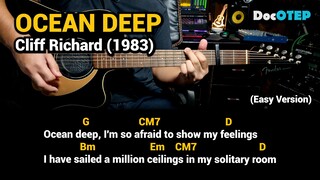 Ocean Deep - Cliff Richard (1983) Easy Guitar Chords Tutorial with Lyrics Part 1 REELS