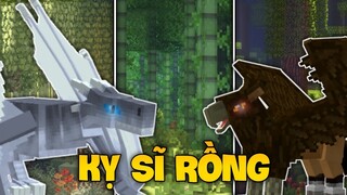 🔥ADDON/MOD KỴ SĨ RỒNG CỰC HAY CHO MINECRAFT PE 1.19 CÓ CÔNG TRÌNH, RỒNG...