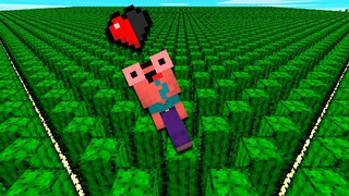 NOOB SURVIVAL in CACTUS WORLD in MINECRAFT!