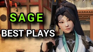 Insane SAGE Outplays & Movement - VALORANT Best Plays