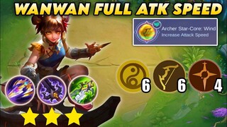 WANWAN FULL ATTACK SPEED.!! UNTOUCHABLE.!! MAGIC CHESS MOBILE LEGENDS