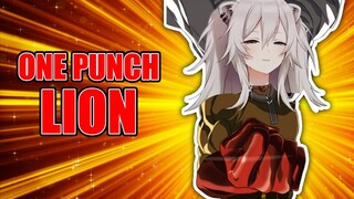 One Punch Lion Doesn't need to Shoot in a FPS Game 【Hololive English Sub】