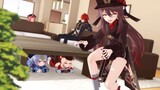 Playing hide & seek with Hu Tao | Diona, Klee, Qiqi, & Hu Tao | MMD Genshin Impact