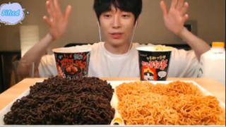 Mì ma tiêu với mì samyang phần 1 #mukbang