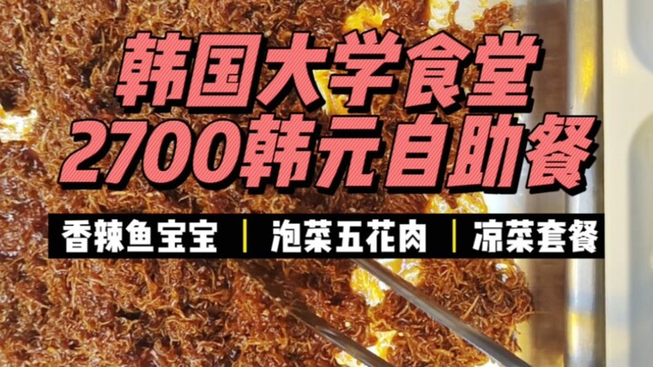 约14一顿韩国大学食堂铁窗泪套餐，吃完加餐！