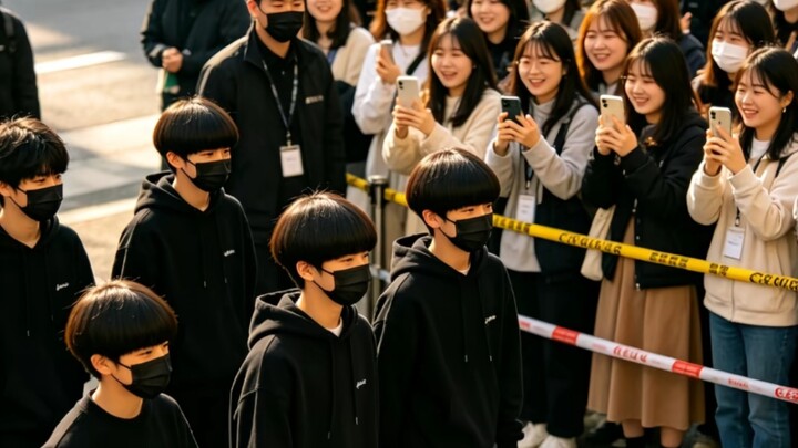 A group of people calls Jiahao “husband” even though he can’t peel a single skin.