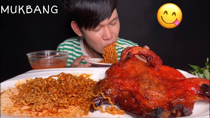 MUKBANG EATING SPICY NOODLES & DUCK GRILLED | MukBang Eating